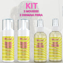 kit 2 mousses  + 2 desmaia fibra fio de fada Para Acabamentos de tranças e Penteados