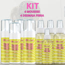 kit 4 mousse + 4 desmaia fibra fio de fada Para Acabamentos de tranças e Penteados